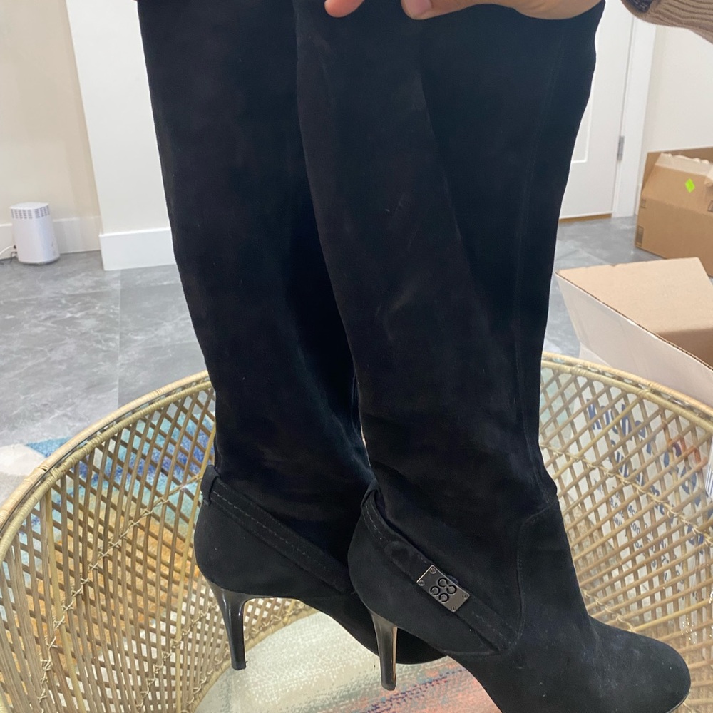 Coach tall suede boots with heel